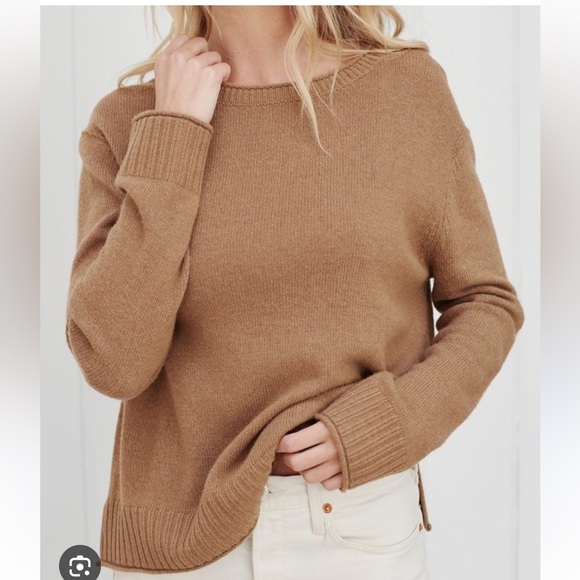 Jenni Kayne Everyday Sweater Dark Camel - Picture 1 of 9